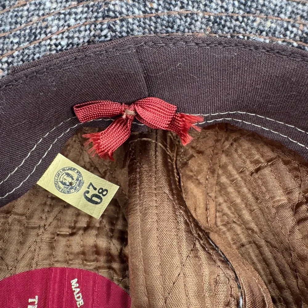 Country Gentlemen Crushable Hat Brown Tweed Vintage Union Made in the USA 6 7/8